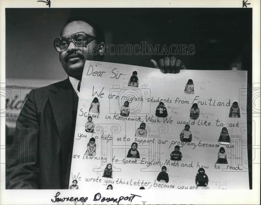 1983 Press Photo US Assistant Education Secretary Lawrence Davenport - ora16657 - Historic Images
