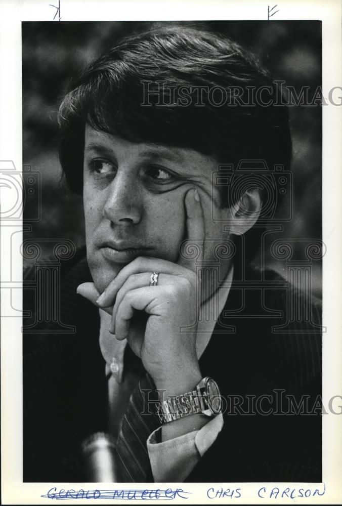 1981 Press Photo Chris Carlson resigns as Northwest Power Planning Council - Historic Images