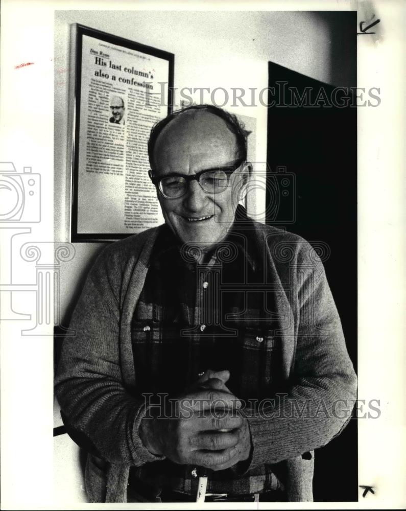 1985 Press Photo Abington Arms resident Daniel Ryan - Historic Images