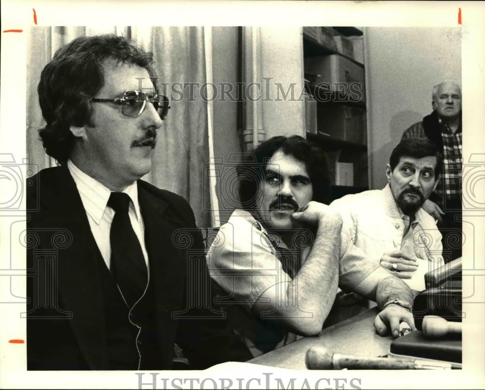 1981 Press Photo Richard Schneider, Lonnie Stacy, Martin Wayda, Ravenna Strike - Historic Images