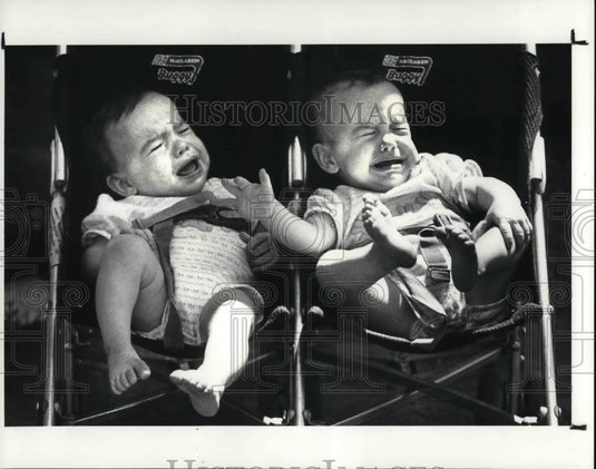 1987 Press Photo Twin sisters Lindsay & Lauren at the All Nations Festival - Historic Images