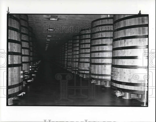 1986 Press Photo Wine Industry Gallo Winery - Historic Images