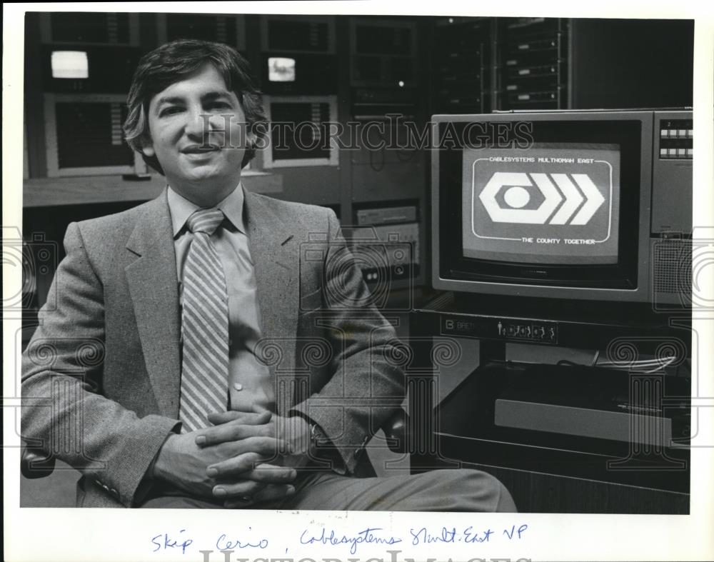 1982 Press Photo Cablesystems John E. Skip Cerito Vice Presidetn - ora01981 - Historic Images