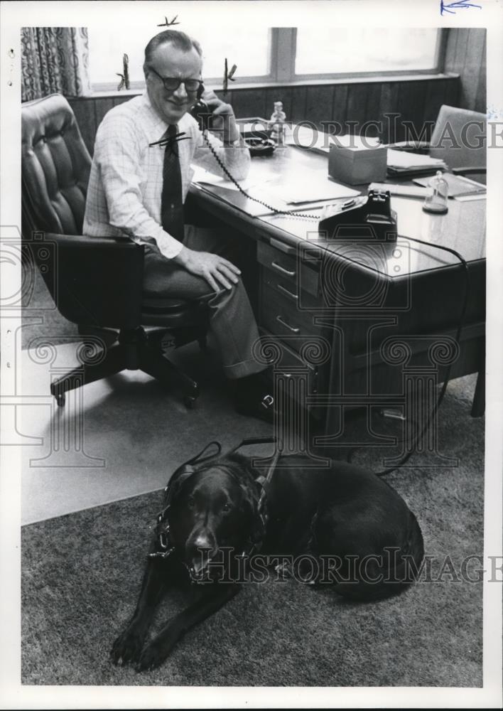 1978 Press Photo Elmer F. Beckett with Seeing Eye Dog - ora02160 - Historic Images