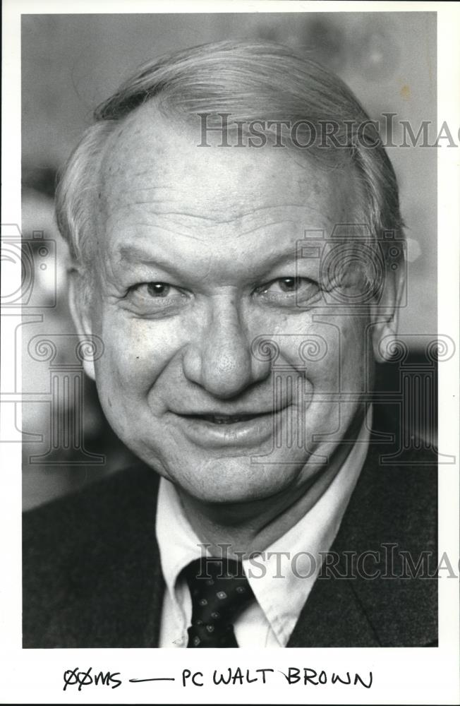 1986 Press Photo Politician Incumbent Walter Brown - ora00256 - Historic Images