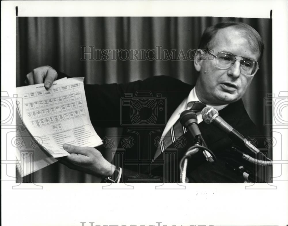 1986 Press Photo Sen. Paul Pfeifer at City Club - Historic Images