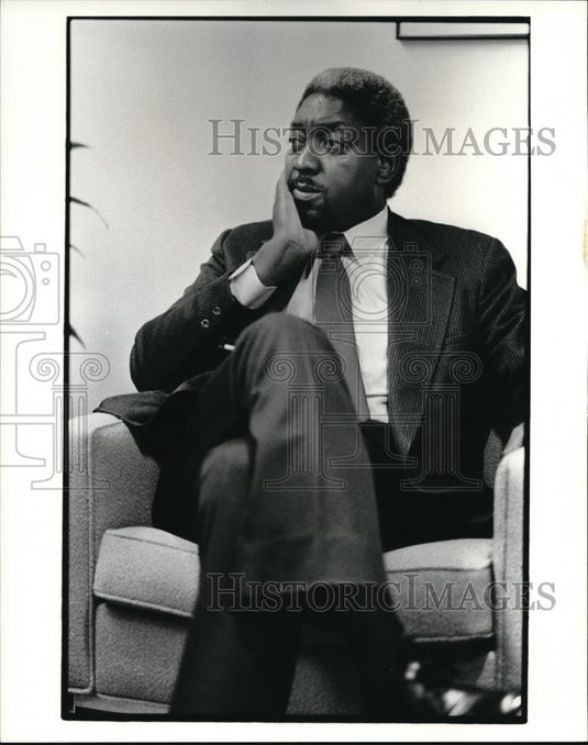 1985 Press Photo Willie Pace East Cleveland Mayorial Candidate - Historic Images