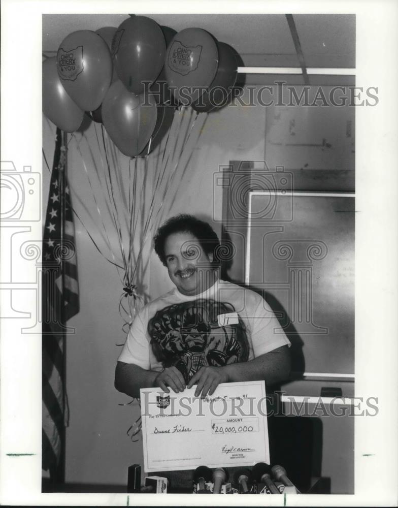 1991 Press Photo Duane Fisher Lottery Winner - cvp21637 - Historic Images