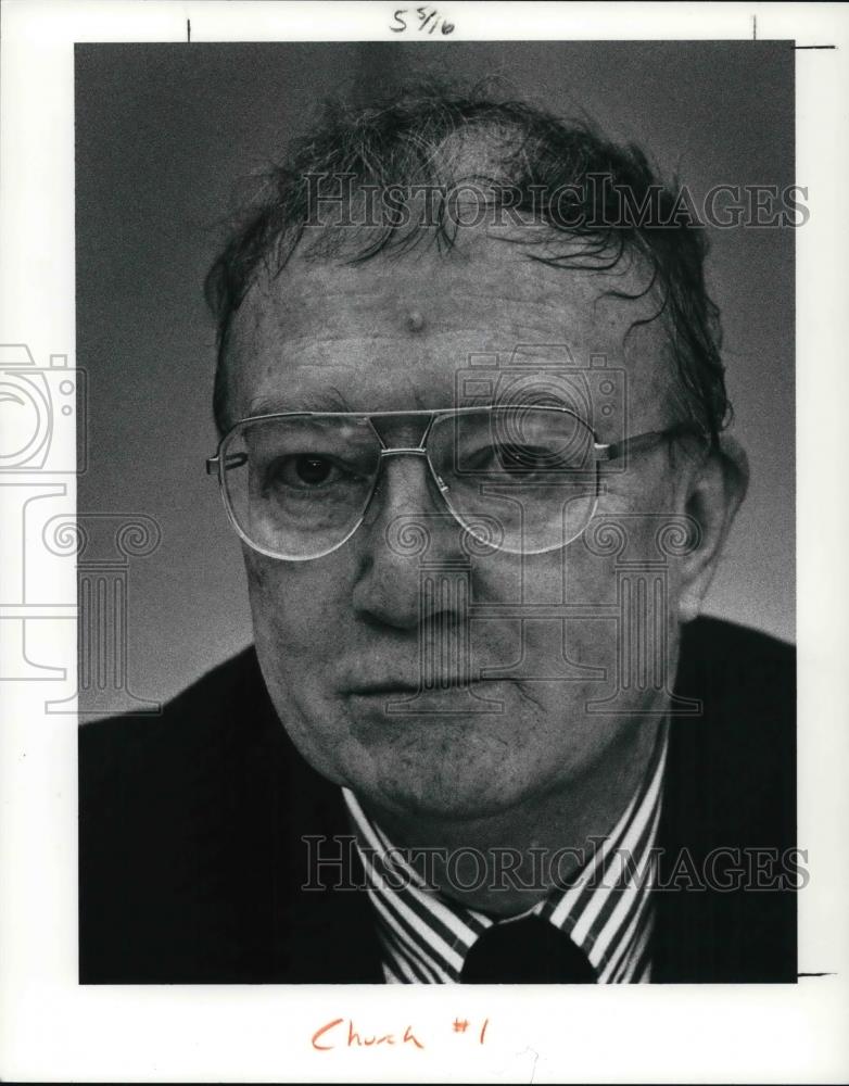 1991 Press Photo Rev. Dean M Kelley speaker on Free Speech and religion - Historic Images