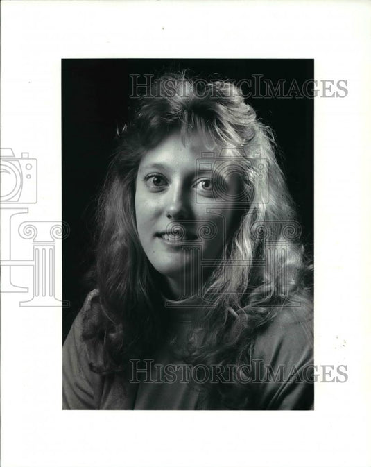 1989 Press Photo Michigan State University Cynthia Schrauben on summer intern - Historic Images