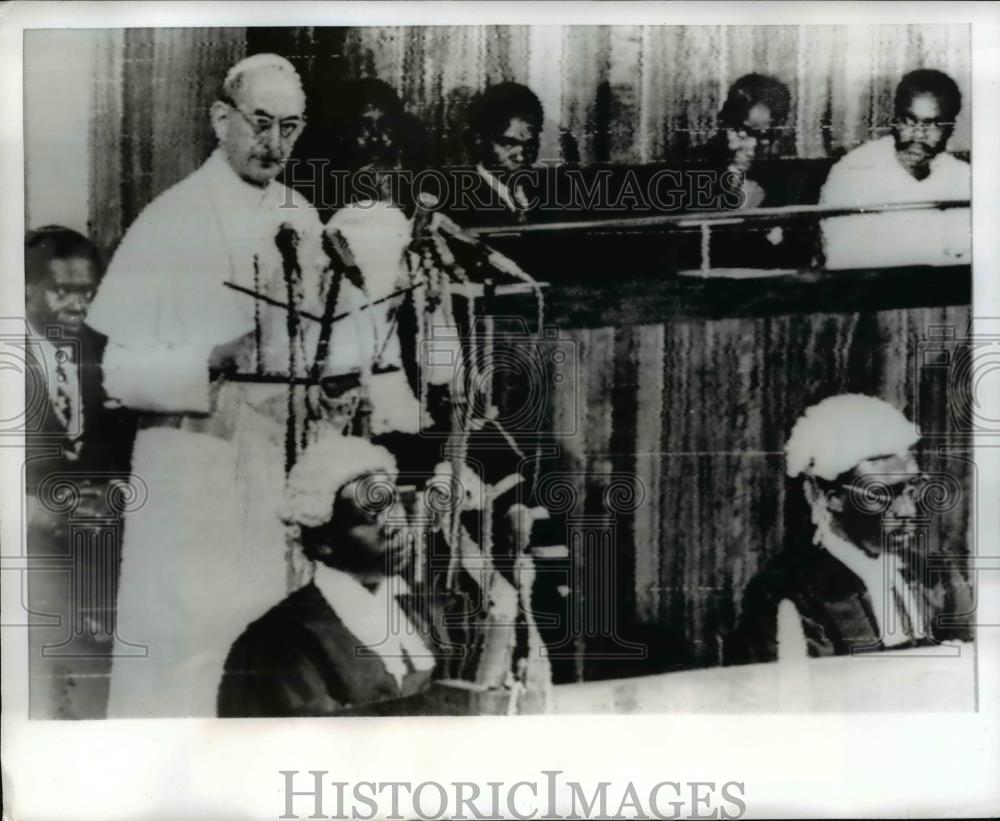 1969 Press Photo Pope Paul Vi addresses member of the Uganda Parliament - Historic Images