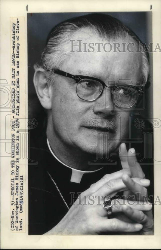 1979 Press Photo Bishop of Cleveland James Hickey - cvp21311 - Historic Images