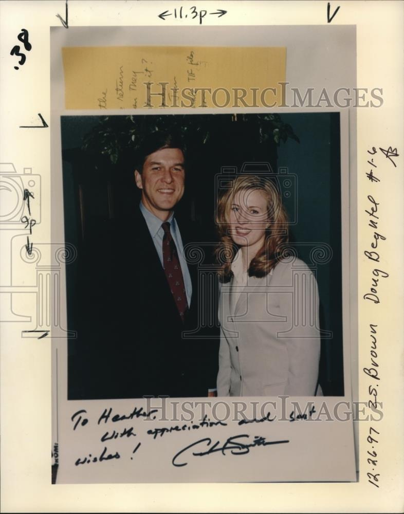 1998 Press Photo Heather Lee Brown &amp; Gordon Smith in Oregon - ora02561 - Historic Images