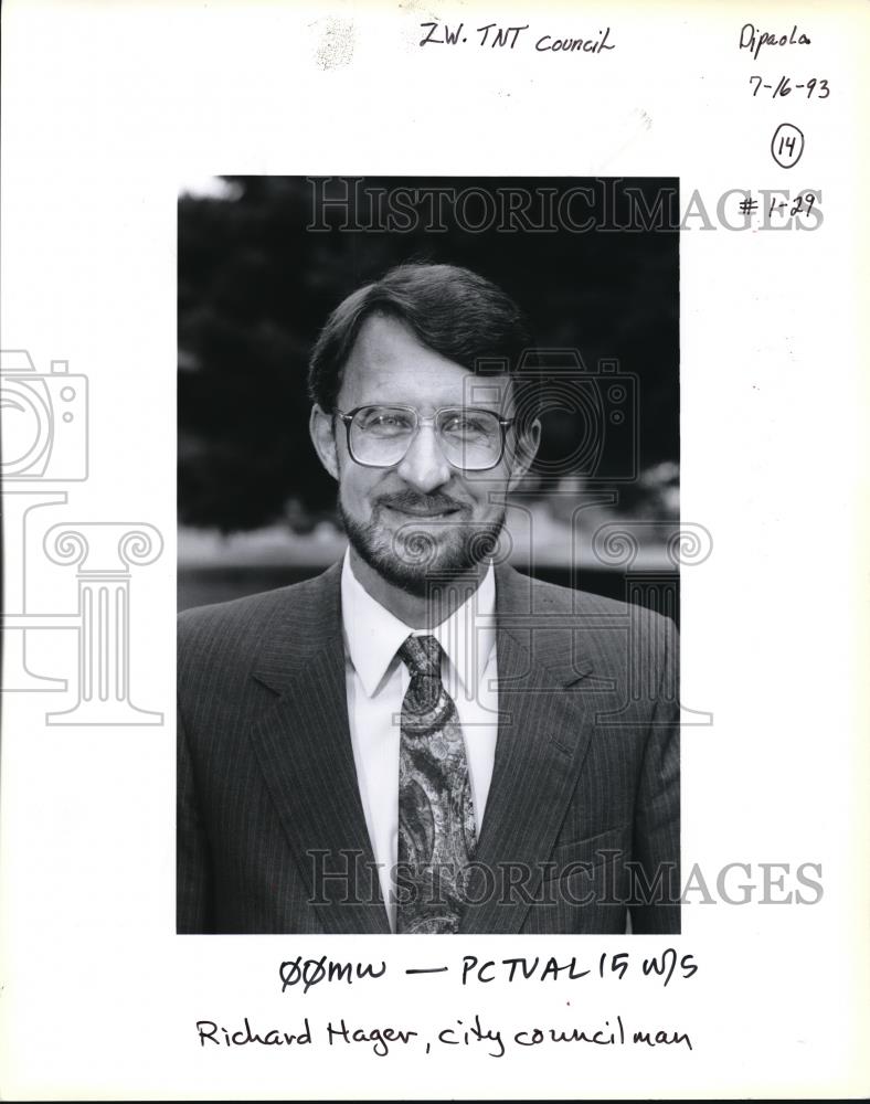 1993 Press Photo Richard Hager, city councilman - ora32107 - Historic Images