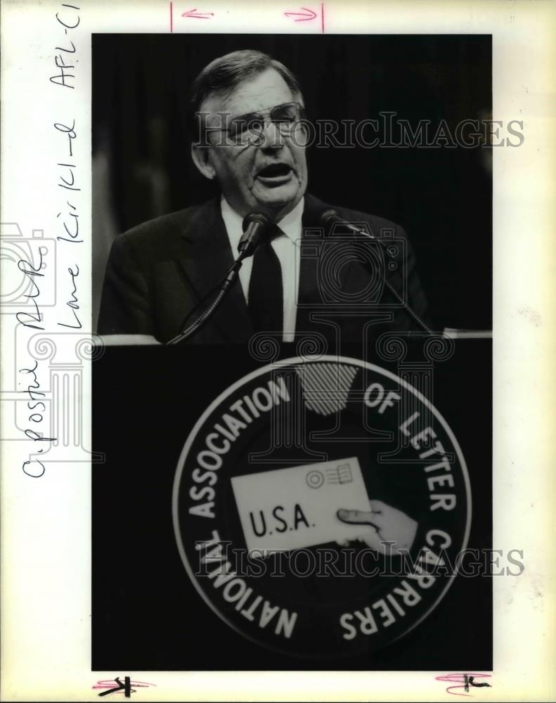 1988 Press Photo AFL-CIO President Lake Kirkland - ora45929 - Historic Images