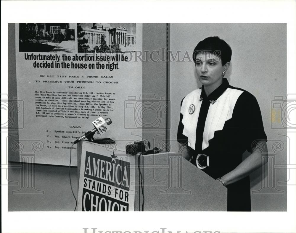 1991 Press Photo Beth Pfohl, National Abortion Rights Action League,spokesperson - Historic Images