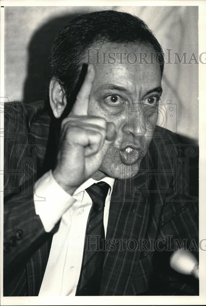 1986 Press Photo Nabih Berri, leader of the powerful Shiite Amal movement - Historic Images