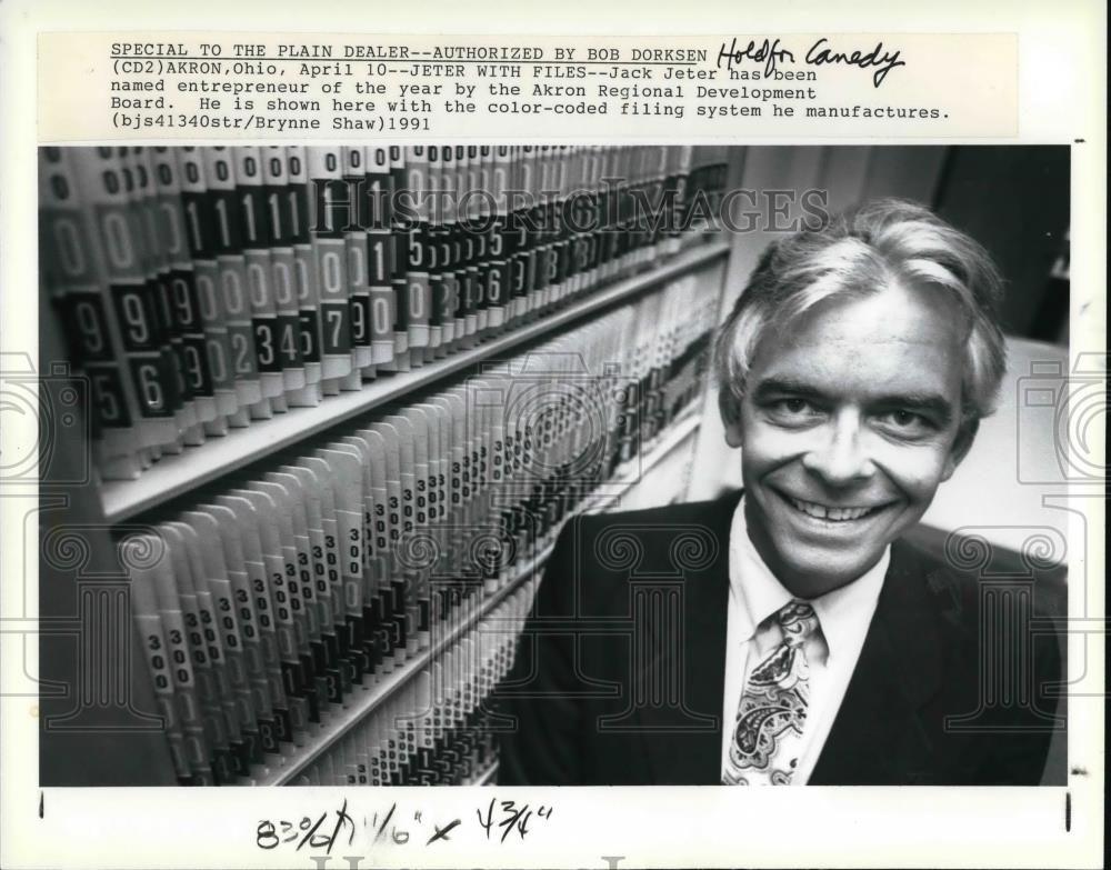 1991 Press Photo Jack Jeter Entrepreneur Of The Year - cvp24567 - Historic Images