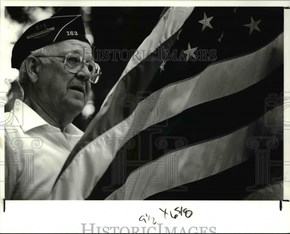 1991 Press Photo Ray Schraff of the Mayfield Heights American Legion - Historic Images