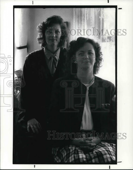 1991 Press Photo Partners in birthing group, Tracie Moore & Liz Berke - Historic Images