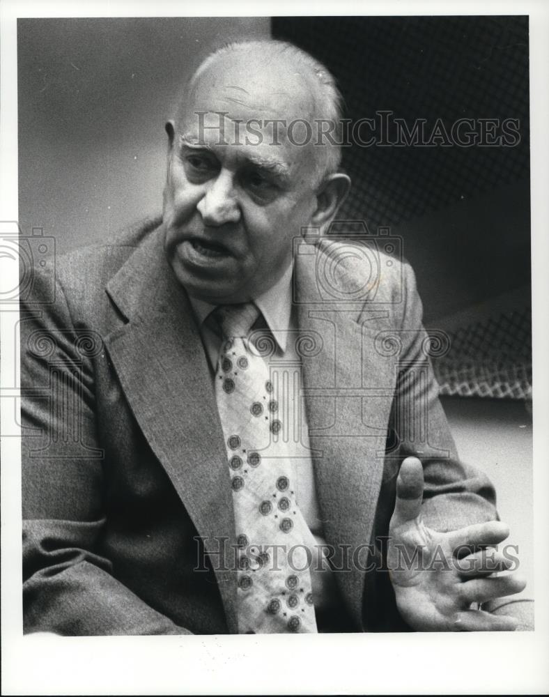1981 Press Photo Joseph S. Ptak, POlish leader, Ohio Polish American Congress - Historic Images