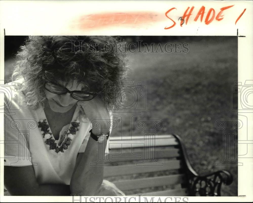 1991 Press Photo Janet Polivka, mother of the Shadyside flood victim Kerri - Historic Images