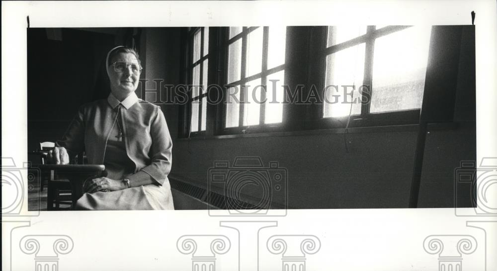 1984 Press Photo Sister Mary Matha Reinhard, new board member of the CEI - Historic Images