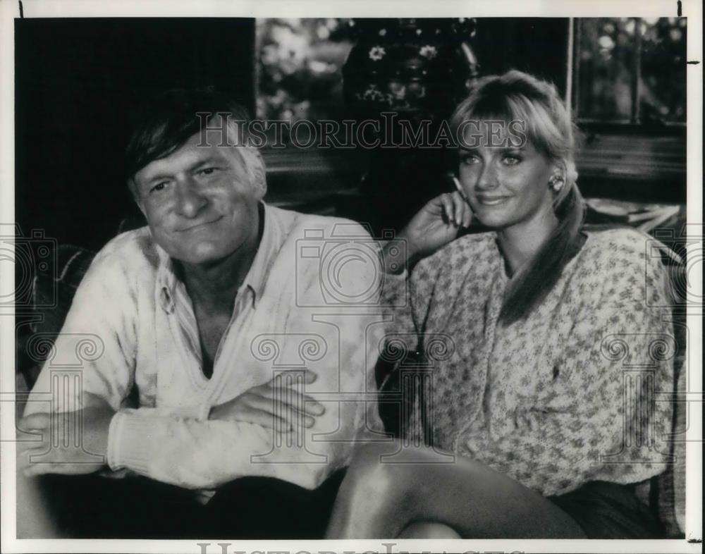 1989 Press Photo Hugh Hefner with Wife Kimberley Conrad - cvp22182 - Historic Images