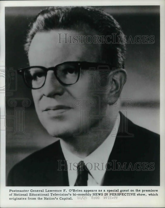 Press Photo Postmaster General Lawrence F. O'Brien to appear on National - Historic Images