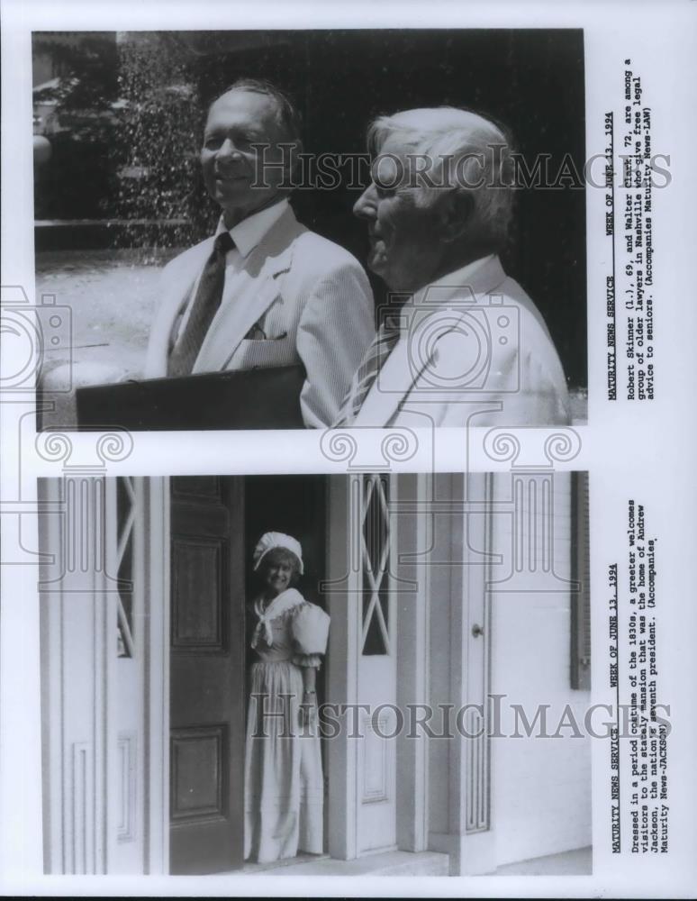 1994 Press Photo Robert Skinner and Walter Clark Lawyers in Nashville - Historic Images