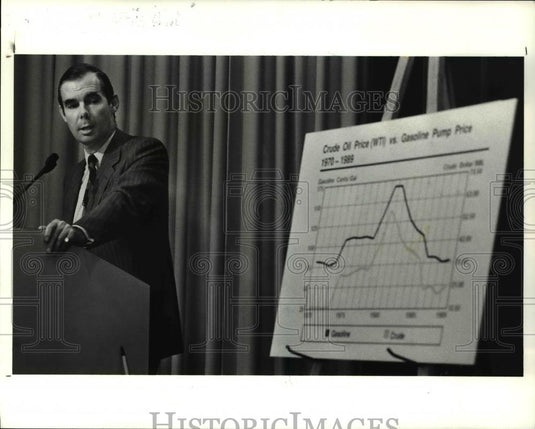 1990 Press Photo New BP America CEO, James Ross - Historic Images