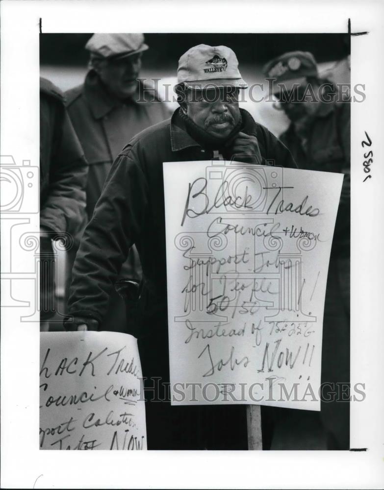 1991 Press Photo Francis Landrum of the Black Trades Council - Historic Images