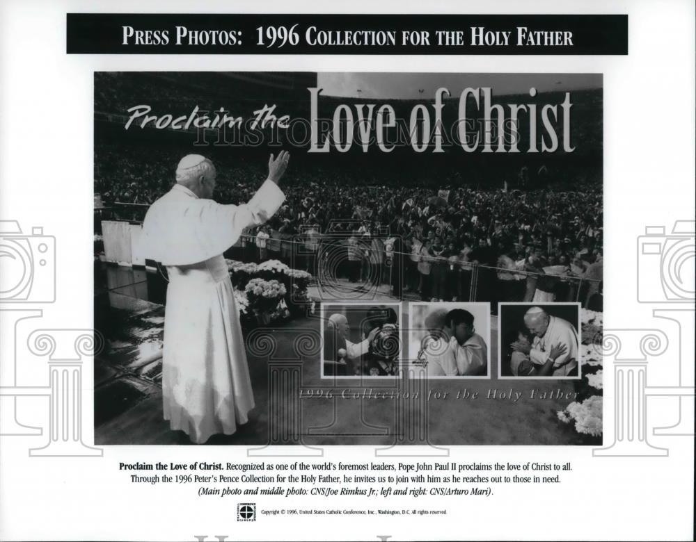 1996 Press Photo Pope John Paul II - cvp25174 - Historic Images