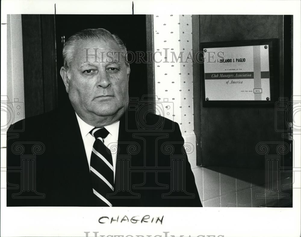 1989 Press Photo Orlando J. Paglio, former Club Mgr of Chagrin Valley Hunt Club - Historic Images
