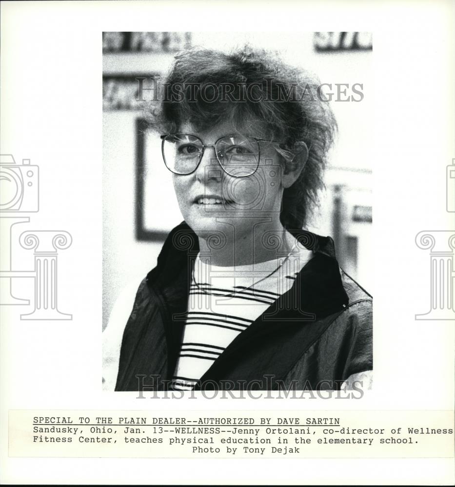 1992 Press Photo Jenny Ortolani, co-director of Wellness Fitness Center - Historic Images