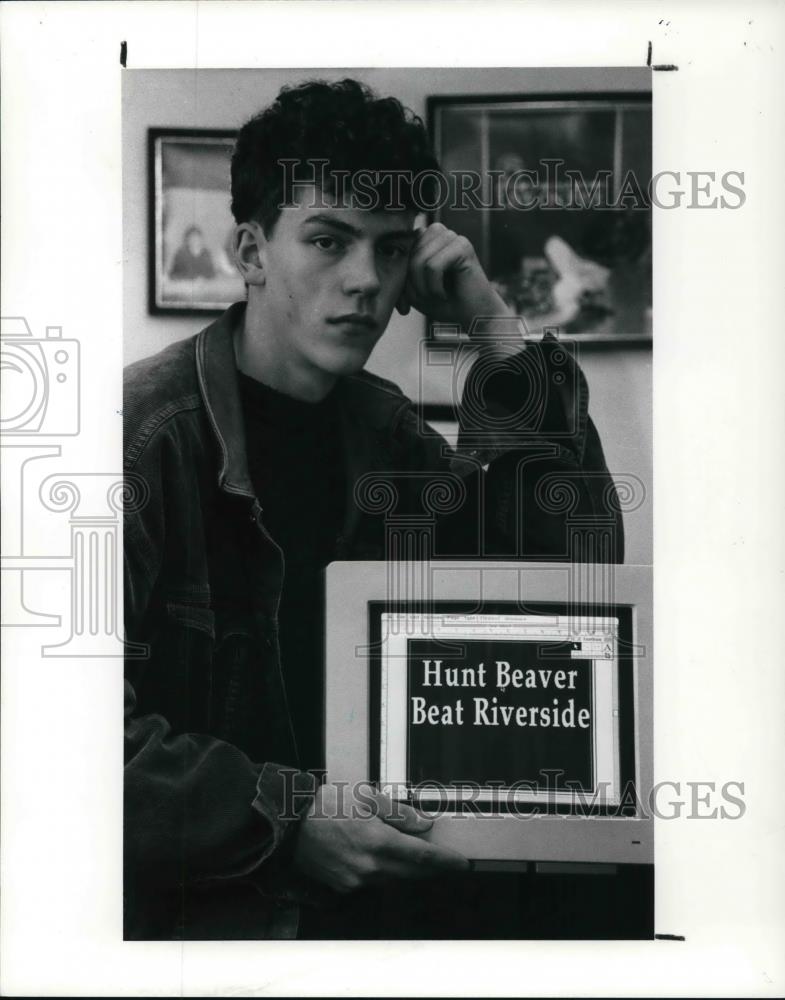 1991 Press Photo Bob McPeak student at Harvey High School - Historic Images