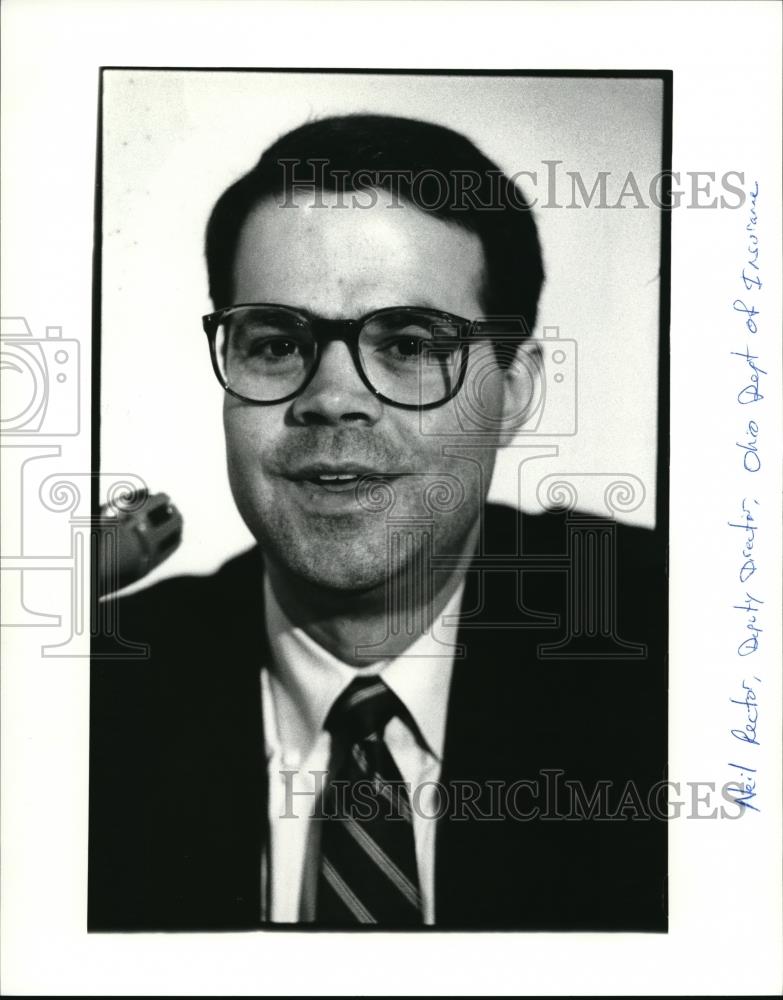 1990 Press Photo Neil Rector, Deputy Director, Ohio Department of Insurance - Historic Images