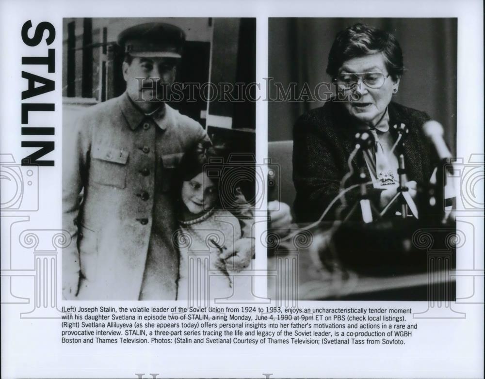 Press Photo Joseph Stalin and Svetlana Alliluyeva - cvp23258 - Historic Images