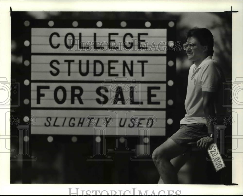 1991 Press Photo James Polaczyski, senior film student at New York University - Historic Images