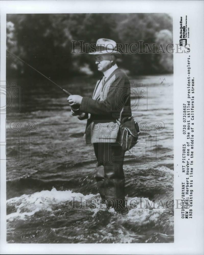 1994 Press Photo Herbert Hoover President/Angler - cvp21994 - Historic Images