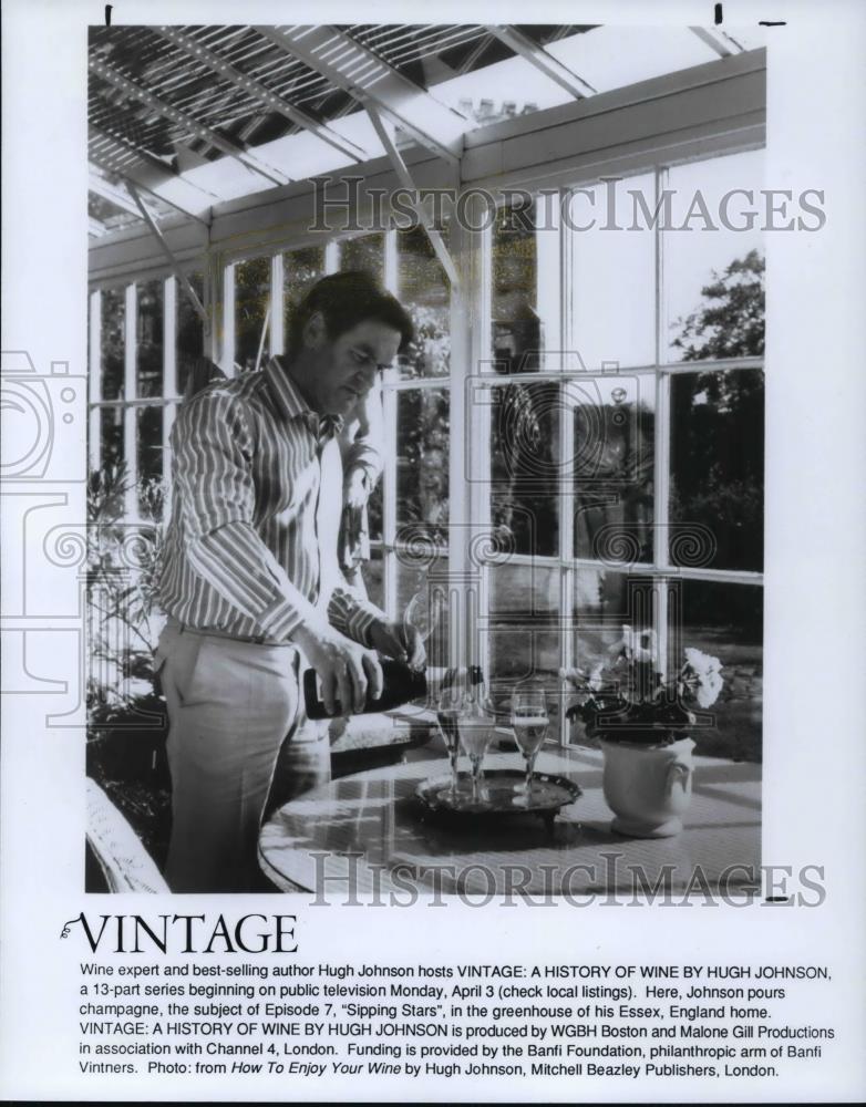 1989 Press Photo Hugh Johnson Wine Expert and Author - cvp25497 - Historic Images