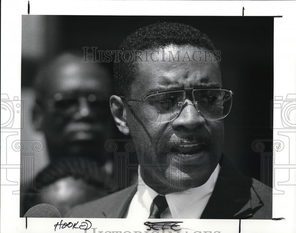 1990 Press Photo Rev Tony Minor, President of the Cleveland SCLC - Historic Images