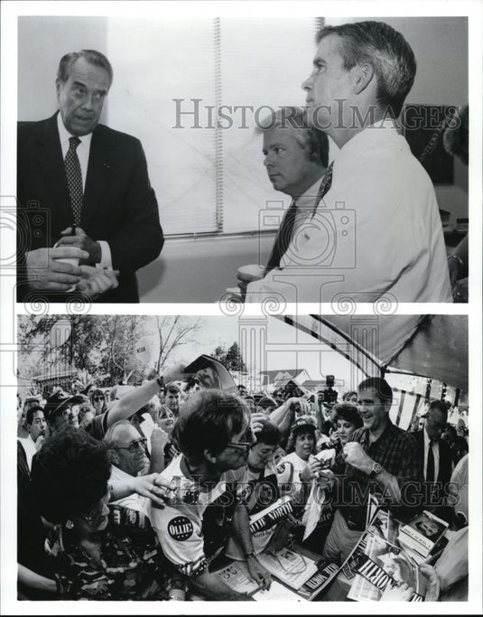 1996 Press Photo Oliver North, Bob Dole and Mark Goodin - Historic Images