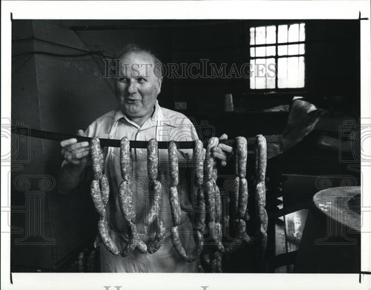 1990 Press Photo Al Resnick, owner of Resnick's Food Market - Historic Images