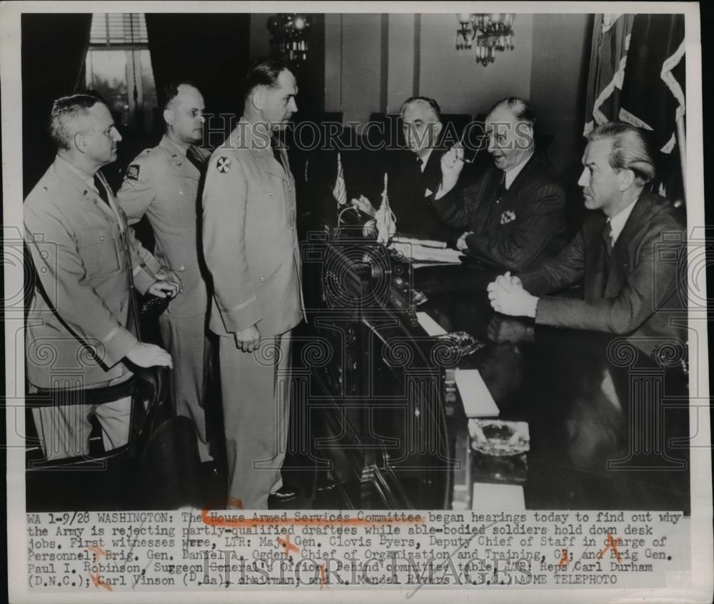 1950 Press Photo House Armed Services Comm investigate on rejecting draftees - Historic Images