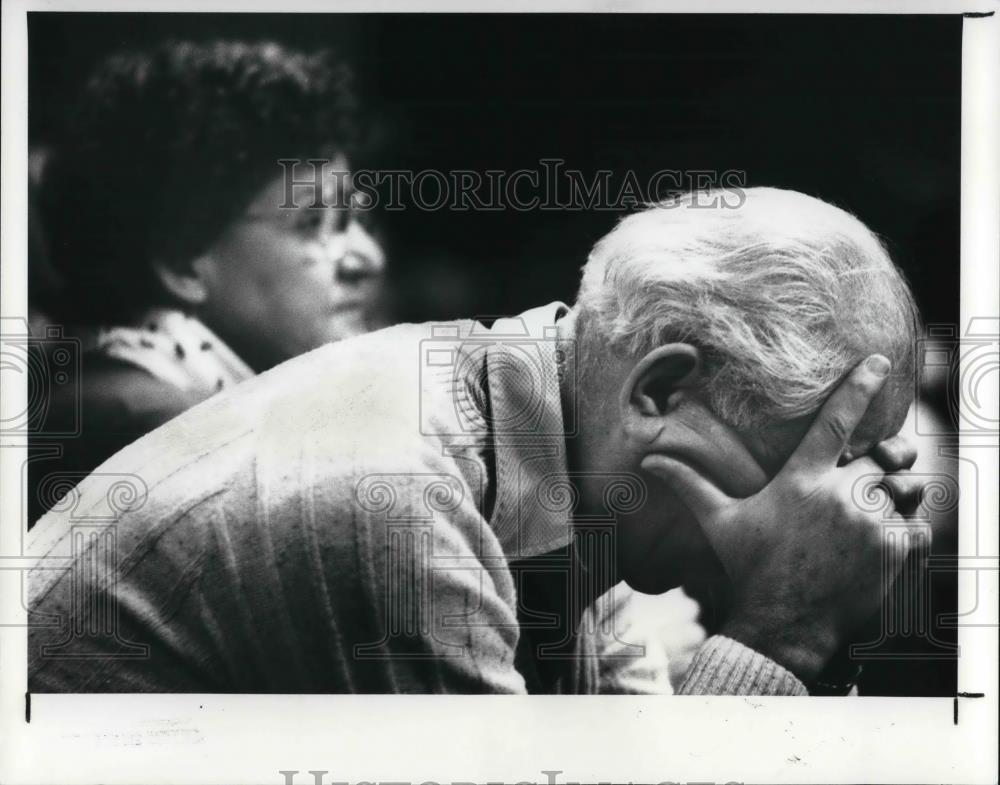 1988 Press Photo Joe Lesko borther of murder victim during Trial - Historic Images