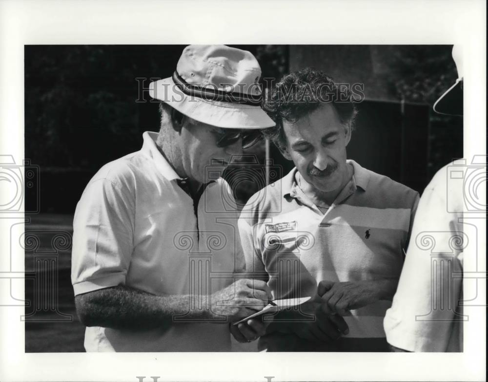 1991 Press Photo John Breen, Sherwin Williams and Larry Morrow - Historic Images