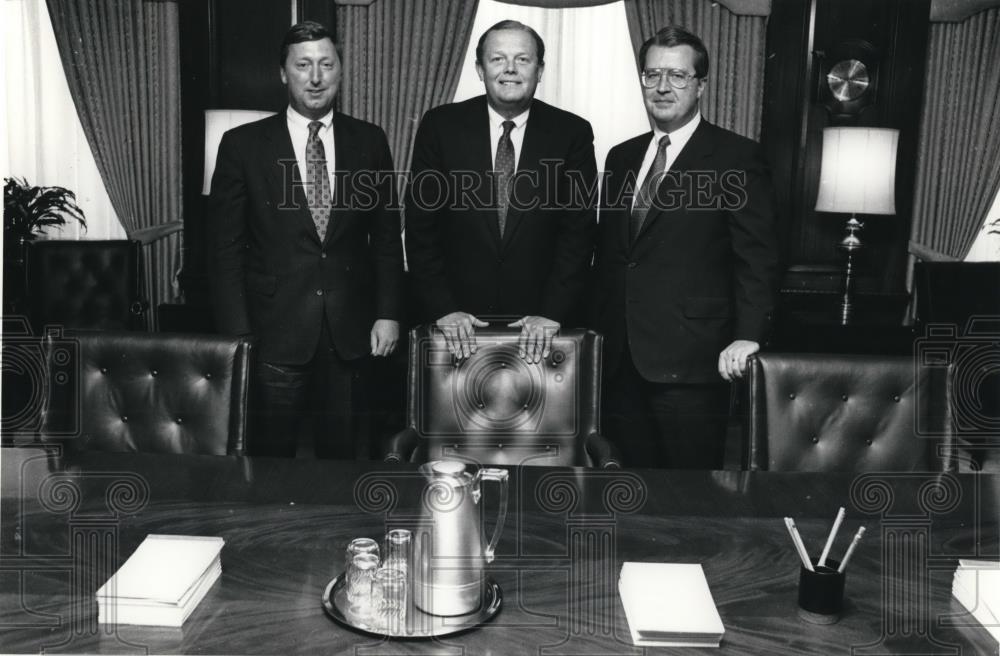 1990 Press Photo Henry Meyer, Robert Gillespi and James Wert - Historic Images