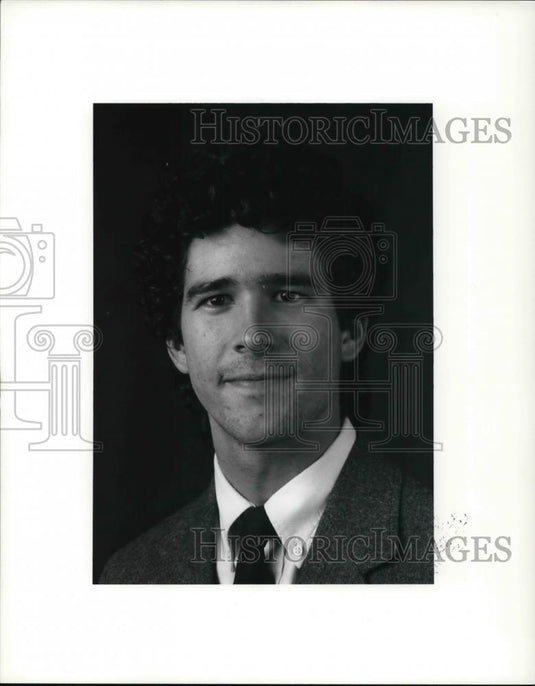1990 Press Photo Lithuanian Linas Muliolis age 20 - Historic Images