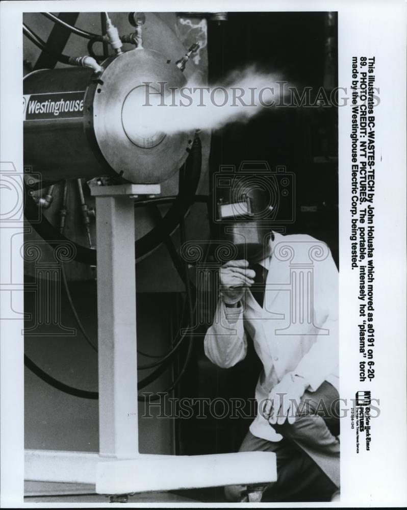 1989 Press Photo Plasma Torch by Westinghouse Electric Corporation - Historic Images